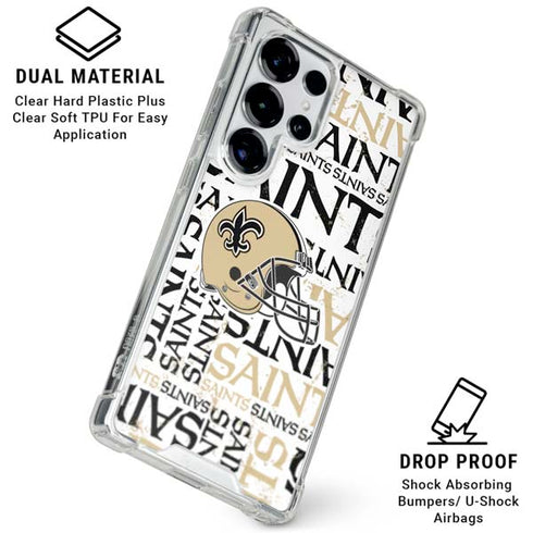 NFL New Orleans Saints - Blast Galaxy S25 Ultra Clear Case